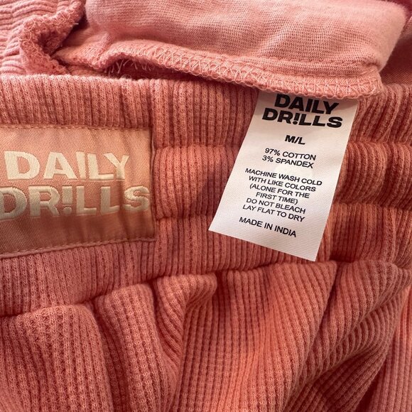 Daily Drills Thermal Resort Pants NWT Dusty Rose M/L - Picture 7 of 7
